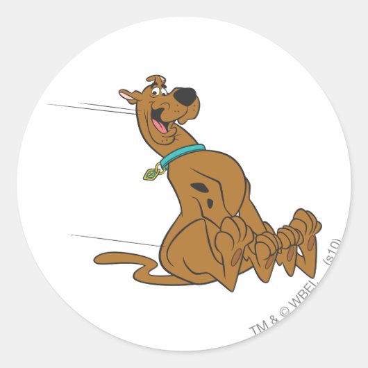 Scooby-Doo Slide Ronde Sticker (Voorkant)