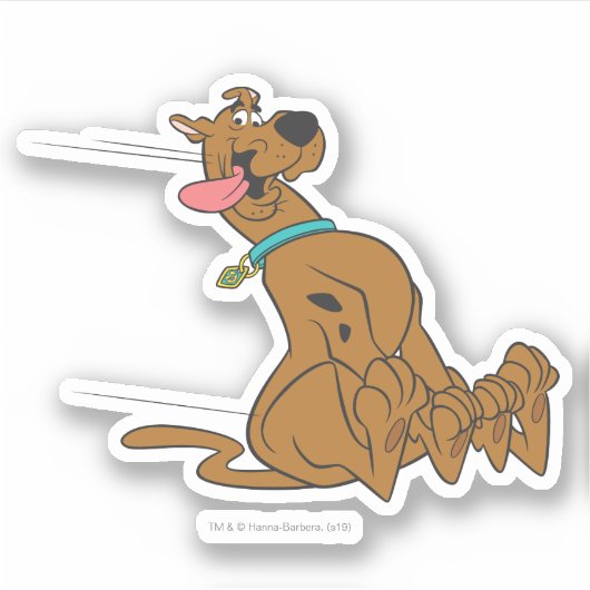 Scooby-Doo Slide With Tongue Out Sticker (Voorkant)