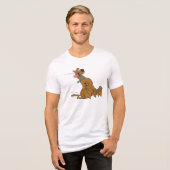 Scooby-Doo Slide With Tongue Out Tri-Blend Shirt (Voorkant volledig)