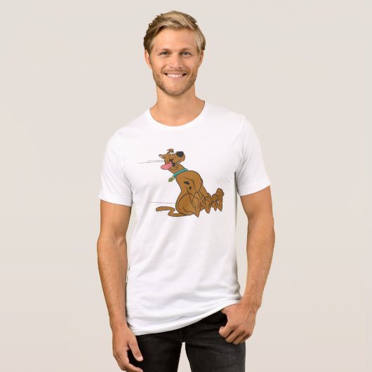 Scooby-Doo Slide With Tongue Out Tri-Blend Shirt (Voorkant volledig)