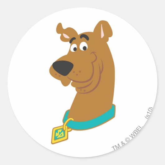 Scooby-Doo Smile Ronde Sticker (Voorkant)