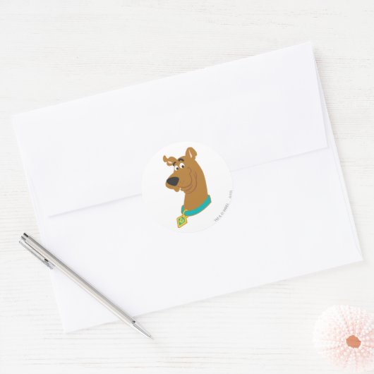 Scooby-Doo Smile Ronde Sticker (Envelop)
