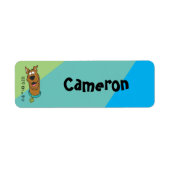 Scooby-Doo Smiling Face Kinderen Etiket (Voorkant)