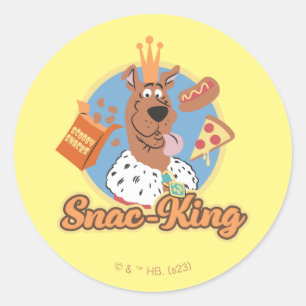Scooby-Doo Snac-King Ronde Sticker