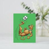 Scooby-Doo Soccer Overhead Kick Airborstel Briefkaart (Staand voorkant)