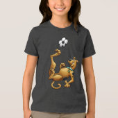 Scooby-Doo Soccer Overhead Kick Airborstel Tri-Blend Shirt (Voorkant)