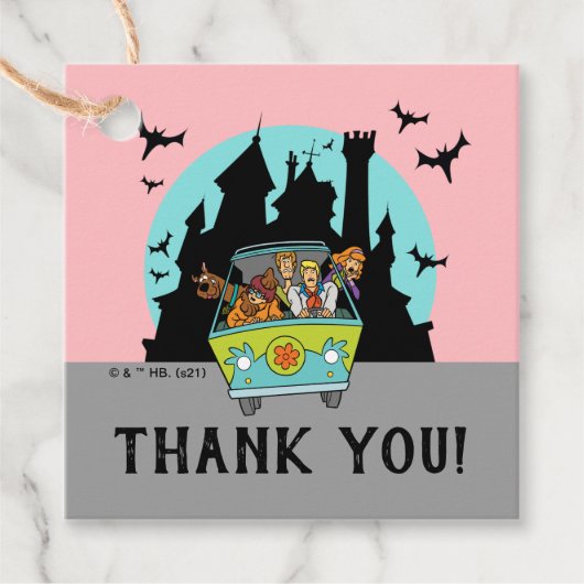 Scooby-Doo Spooktacular Baby shower Bedankt Bedankjes Labels (Voorkant)