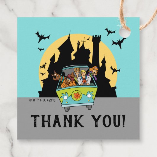 Scooby-Doo Spooktacular Baby shower Bedankt Bedankjes Labels (Achterkant)