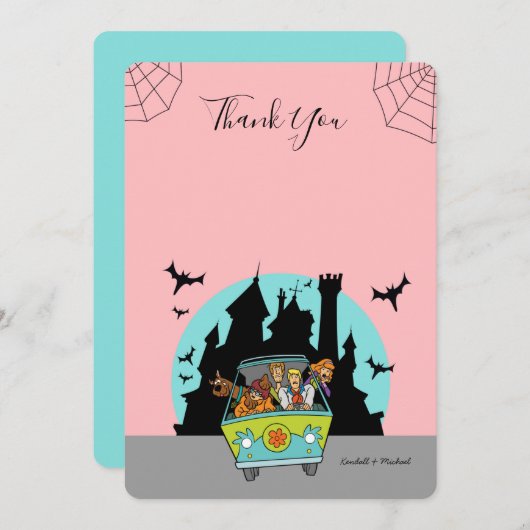 Scooby-Doo Spooktacular Baby shower Bedankt Kaart (Voorkant / Achterkant)