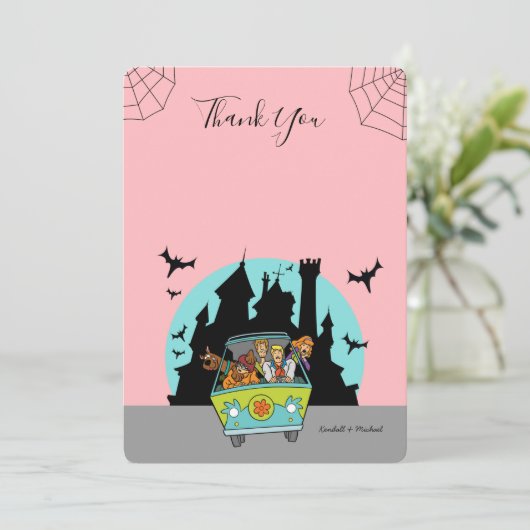 Scooby-Doo Spooktacular Baby shower Bedankt Kaart (Staand voorkant)
