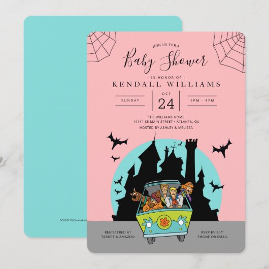 Scooby-Doo Spooktacular Baby shower Kaart (Voorkant / Achterkant)