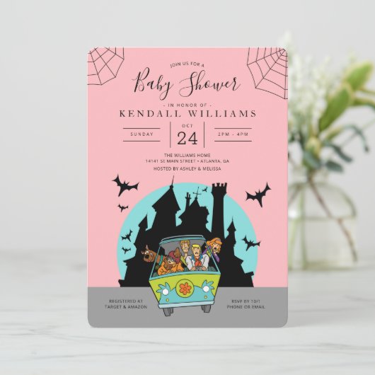 Scooby-Doo Spooktacular Baby shower Kaart (Staand voorkant)