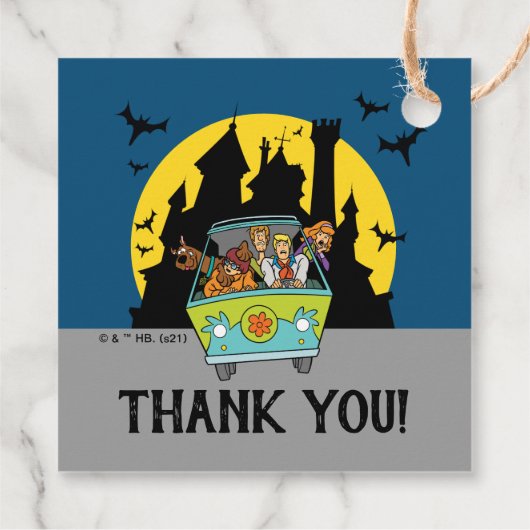 Scooby-Doo Spooktacular Birthday Bedankt Bedankjes Labels (Achterkant)