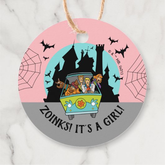 Scooby-Doo Spooktacular Halloween Baby shower Bedankjes Labels (Achterkant)