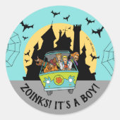 Scooby-Doo Spooktacular Halloween Baby shower Ronde Sticker (Voorkant)