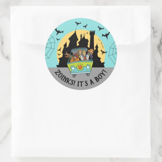 Scooby-Doo Spooktacular Halloween Baby shower Ronde Sticker (Tas)