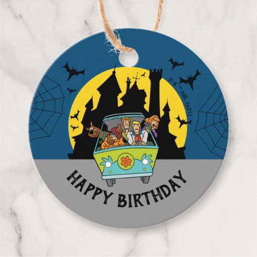 Scooby-Doo Spooktacular Halloween Birthday Bedankjes Labels (Voorkant)