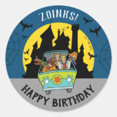 Scooby-Doo Spooktacular Halloween Birthday Ronde Sticker (Voorkant)