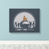 Scooby-Doo Style Tribal Van Silhouette Canvas Afdruk (Insitu (Houten vloer))