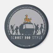 Scooby-Doo Style Tribal Van Silhouette Magneet (Voorkant)