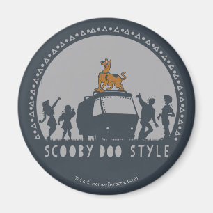 Scooby-Doo Style Tribal Van Silhouette Magneet