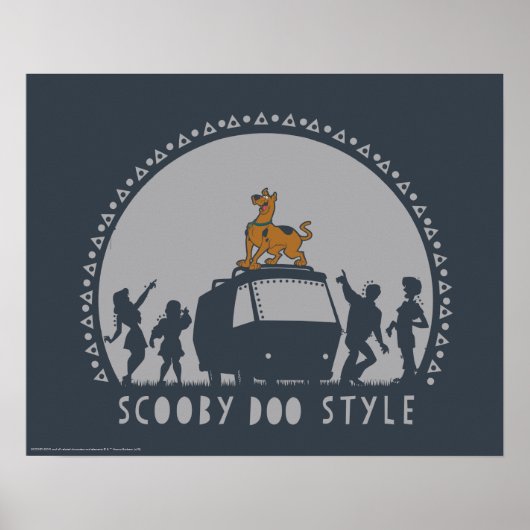 Scooby-Doo Style Tribal Van Silhouette Poster (Voorkant)