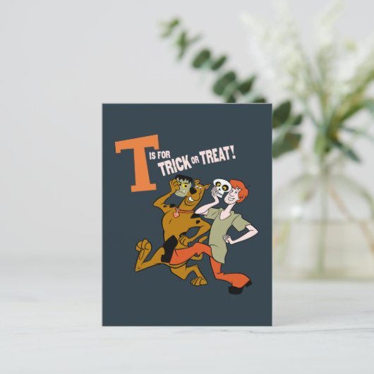 Scooby-Doo | T is voor Trick or treat Briefkaart (Staand voorkant)