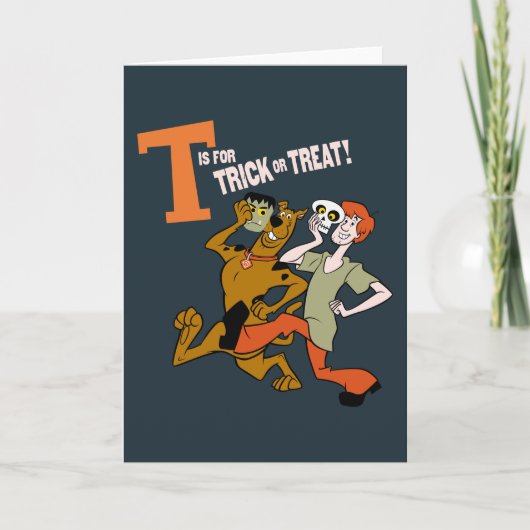 Scooby-Doo | T is voor Trick or treat Notitiekaartje (Voorkant)