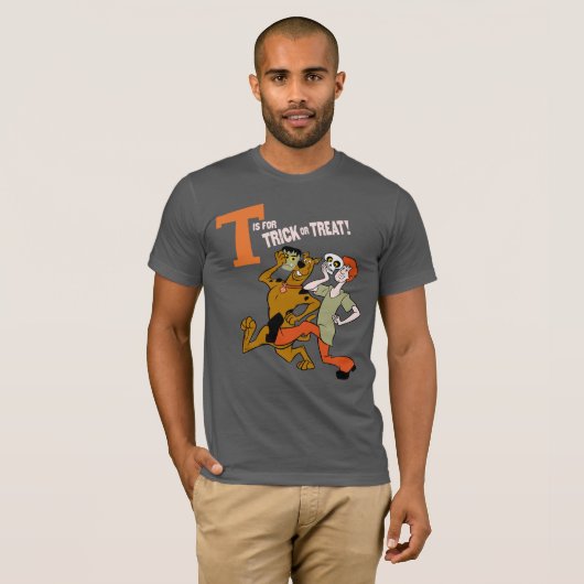 Scooby-Doo | T is voor Trick or treat T-shirt (Voorkant volledig)
