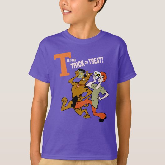 Scooby-Doo | T is voor Trick or treat T-shirt (Voorkant)