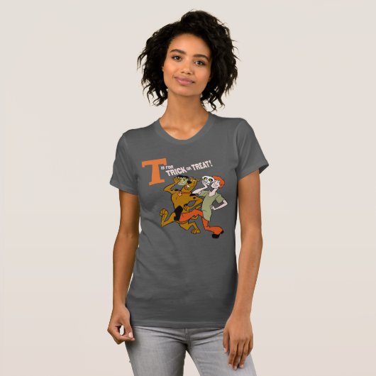 Scooby-Doo | T is voor Trick or treat T-shirt (Voorkant volledig)