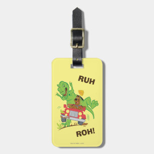 Scooby-Doo T-Rex-aanval Bagagelabel