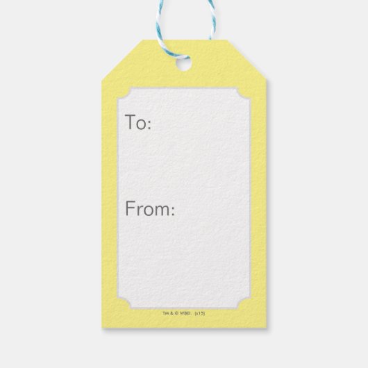 Scooby-Doo T-Rex-aanval Cadeaulabel (Achterkant)