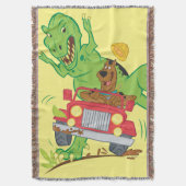Scooby-Doo T-Rex-aanval Deken (Voorkant Verticaal)