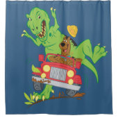 Scooby-Doo T-Rex-aanval Douchegordijn (Voorkant)