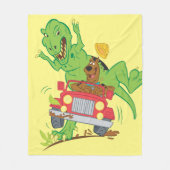 Scooby-Doo T-Rex-aanval Fleece Deken (Voorkant)