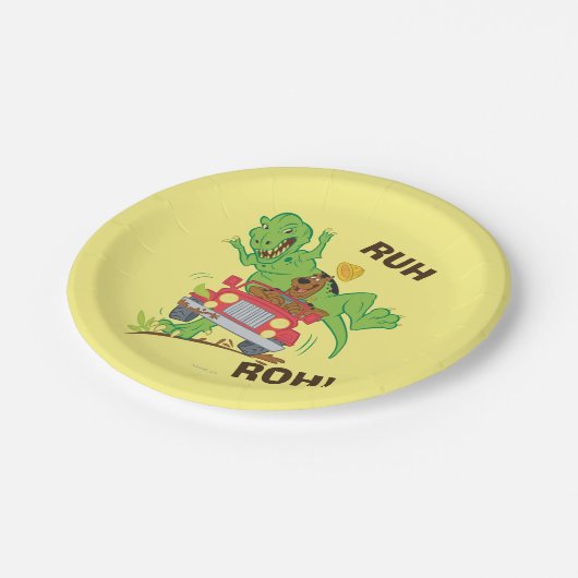 Scooby-Doo T-Rex-aanval Papieren Bordje (Gekanteld)
