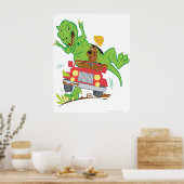 Scooby-Doo T-Rex-aanval Poster (Keuken)