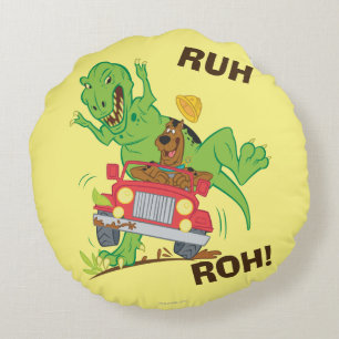Scooby-Doo T-Rex-aanval Rond Kussen