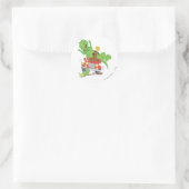 Scooby-Doo T-Rex-aanval Ronde Sticker (Tas)