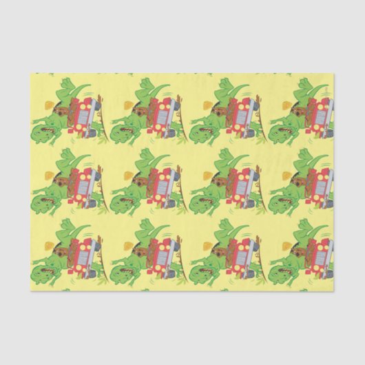 Scooby-Doo T-Rex-aanval Tissuepapier (Voorkant)