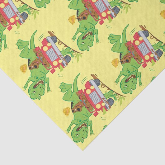 Scooby-Doo T-Rex-aanval Tissuepapier (Detail)