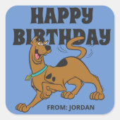 Scooby-Doo Tail Wag | Gefeliciteerd Vierkante Sticker (Voorkant)