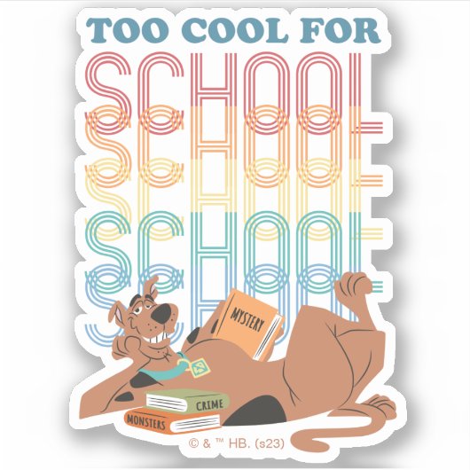 Scooby-Doo te kool voor school Sticker (Voorkant)