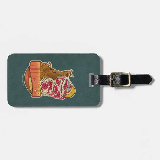 Scooby-Doo | Tegel van Pizza "Munchies" Grafisch Bagagelabel (Voorkant horizontaal)