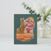 Scooby-Doo | Tegel van Pizza "Munchies" Grafisch Briefkaart (Staand voorkant)