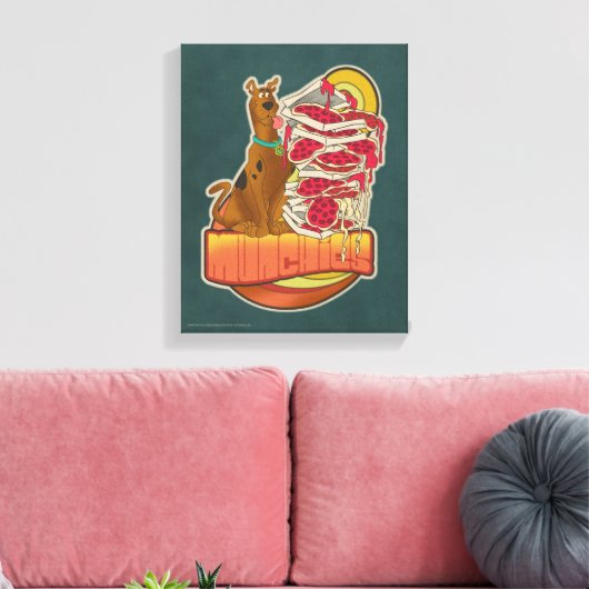 Scooby-Doo | Tegel van Pizza "Munchies" Grafisch Canvas Afdruk (Insitu (Woonkamer))