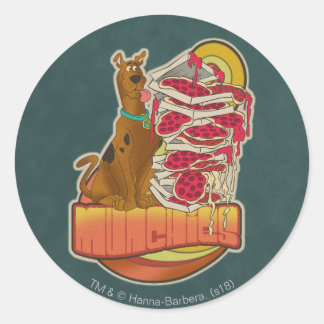 Scooby-Doo | Tegel van Pizza "Munchies" Grafisch Ronde Sticker