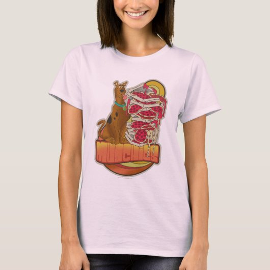 Scooby-Doo | Tegel van Pizza "Munchies" Grafisch T-shirt (Voorkant)