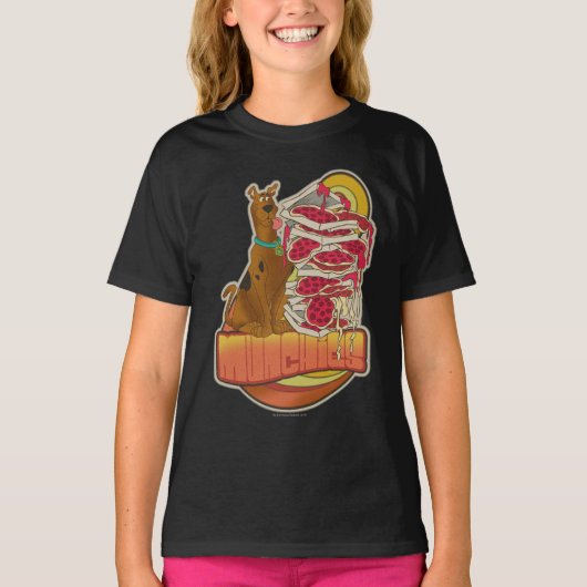 Scooby-Doo | Tegel van Pizza "Munchies" Grafisch T-shirt (Voorkant)
